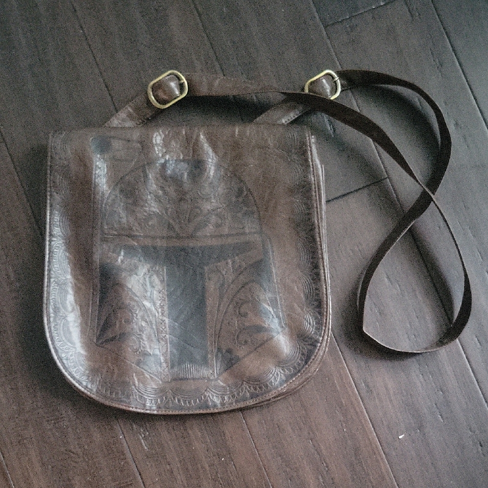 Loungefly Brown Crossbody Bag with Gold Accents